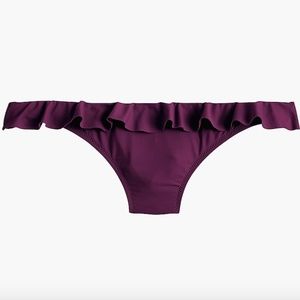 NWT J. Crew Ruffle Hipster Bikini Bottom Iris Med